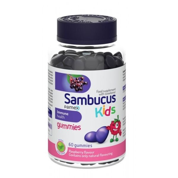 SAMBUCUS maisto papildas KIDS, 60 guminukų