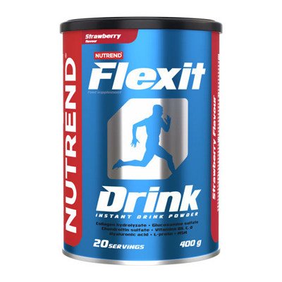 Sąnarių priežiūrai Nutrend Flexit Drink Braškių skonio, 400 g