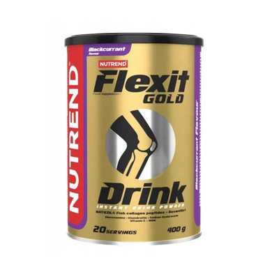 Sąnarių priežiūrai Nutrend Flexit Gold Drink Juodųjų serbentų skonio, 400 g