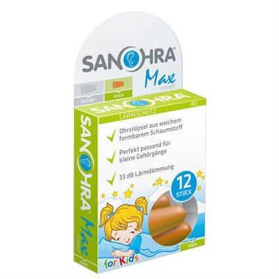 SANOHRA MAX, ausų kištukai vaikams, 12 vnt