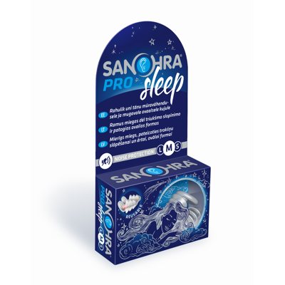 SANOHRA PRO SLEEP M, ausų kištukai miegui, 2 vnt
