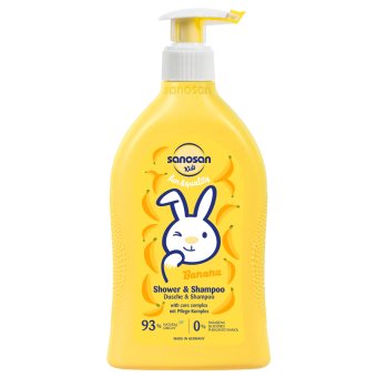 SANOSAN kūno ir plaukų prausiklis BANANA, bananų kvapo, 400 ml