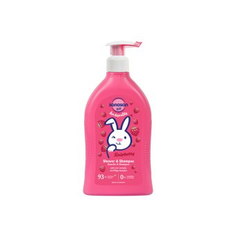 SANOSAN kūno ir plaukų prausiklis RASPBERRY, aviečių kvapas, 400 ml
