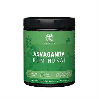 SAPIENS, Ašvaganda guminukai, 60 guminukų