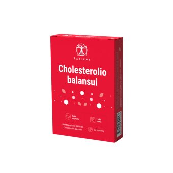 SAPIENS cholesterolio balansui, nuo ., 30 kapsulių, 12 m