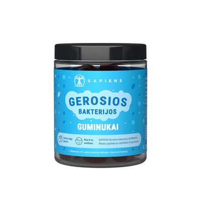 SAPIENS, gerosios bakterijos – guminukai, 60 guminukų