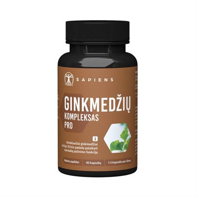 SAPIENS, Ginkmedžių kompleksas PRO, 90 kapsulių