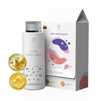 SAPIENS, jūrinis hidrokolagenas su hialuronu, 500 ml