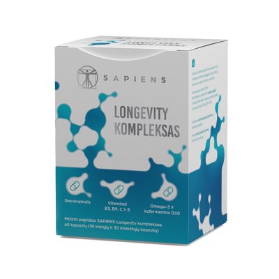 SAPIENS LONGEVITY COMPLEX, 60 kapsulių