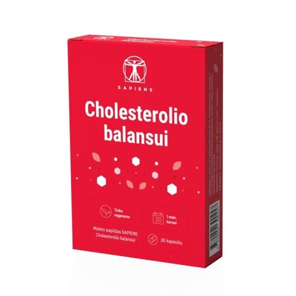 SAPIENS maisto papildas CHOLESTEROLIO BALANSUI, 30 kaps.