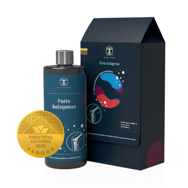 SAPIENS maisto papildas KOLAGENAS SĄNARIAMS SU VITAMINU D FORTE, 500 ml