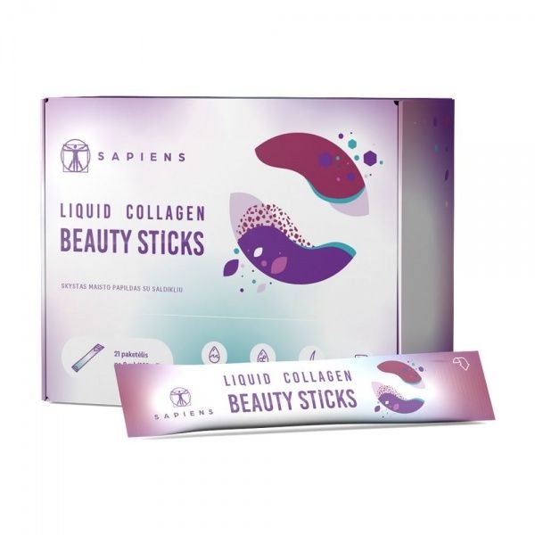 SAPIENS maisto papildas LIQUID COLLAGEN BEAUTY STICKS, x 8 ml, 21 vnt