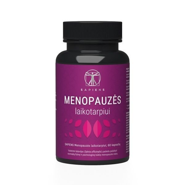 SAPIENS maisto papildas MENOPAUZĖS LAIKOTARPIUI, 60 kaps.
