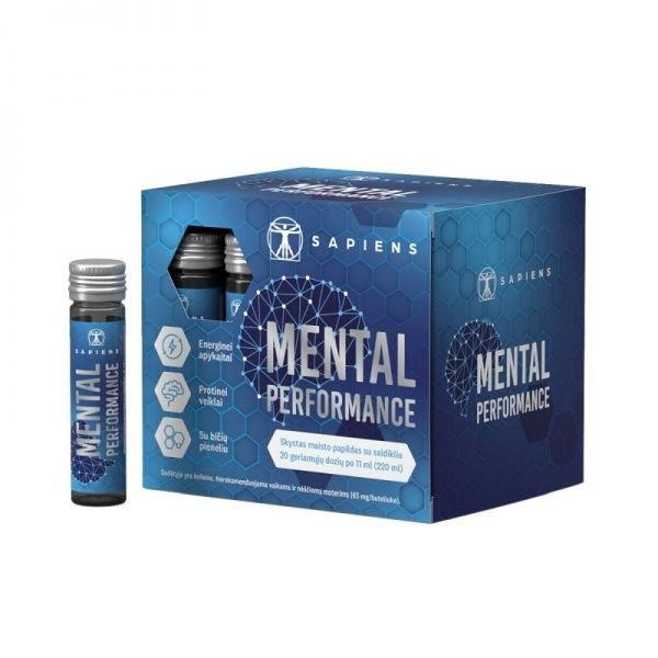 SAPIENS maisto papildas MENTAL PERFORMANCE, x 11 ml, 20 vnt
