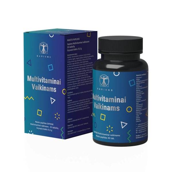 SAPIENS maisto papildas multivitaminai PAAUGLIAMS, 30 tab.
