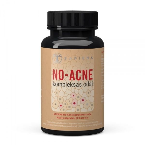 SAPIENS maisto papildas NO-ACNE KOMPLEKSAS ODAI, 60 kaps.