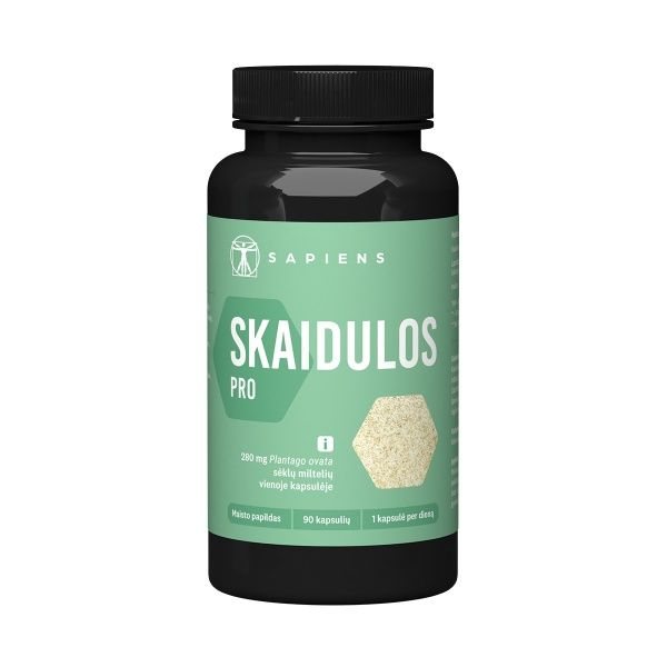 SAPIENS maisto papildas skaidulos PRO, 90 kaps.