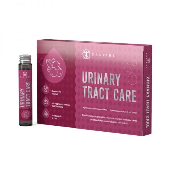 SAPIENS maisto papildas URINARY TRACT CARE, x 25 ml, 5 vnt