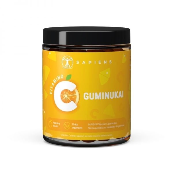 SAPIENS maisto papildas VITAMINAS C, 50 guminukų