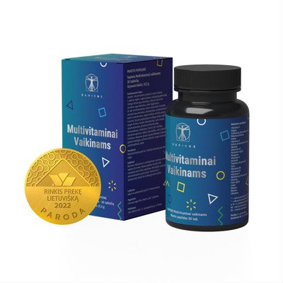SAPIENS, multivitaminai vaikinams, 30 tablečių