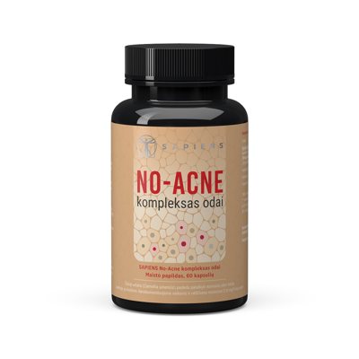 SAPIENS NO-ACNE KOMPLEKSAS, 60 kapsulių
