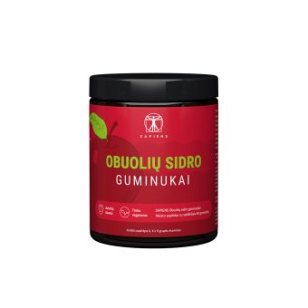 SAPIENS obuolių sidro guminukai, nuo ., aviečių skonio, 60 guminukų, 18 m