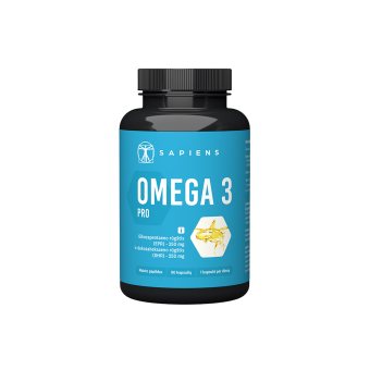 SAPIENS omega 3 PRO, nuo ., 90 kapsulių, 18 m