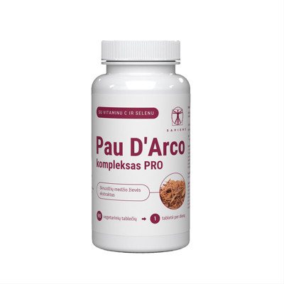 SAPIENS, Pau D’Arco kompleksas PRO, 90 tablečių