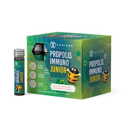 SAPIENS PROPOLIS IMMUNO JUNIOR, 20 geriamųjų dozių, 10 ml