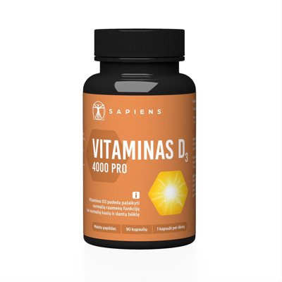 SAPIENS, Vitaminas D PRO, 90 kapsulių