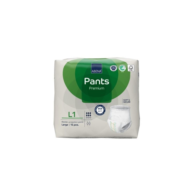 Sauskelnės ABENA Pants L1 Premium N15, 1400 ml