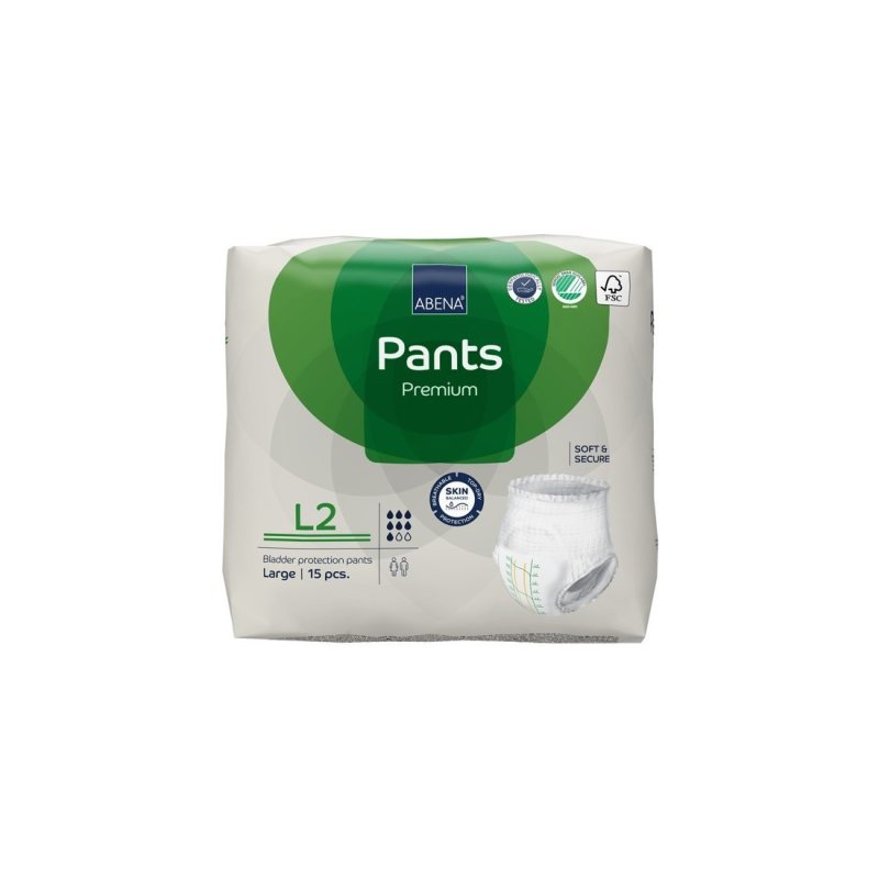 Sauskelnės ABENA Pants L2 Premium N15, 1900 ml