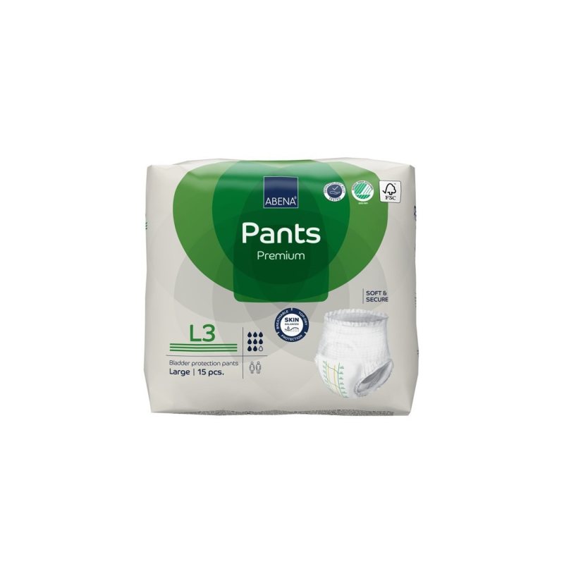 Sauskelnės ABENA Pants L3 Premium N15, 2400 ml