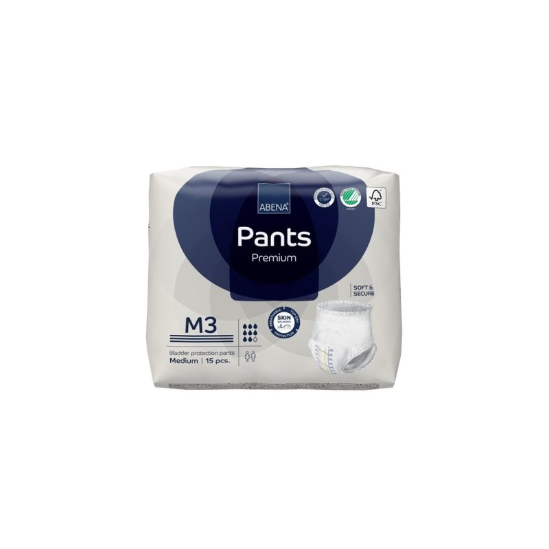 Sauskelnės ABENA Pants M3 Premium N15, 2400 ml
