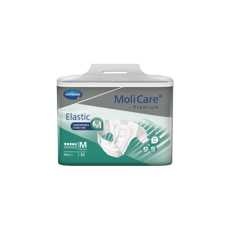Sauskelnės MOLICARE Premium Elastic 5 lašai M N30