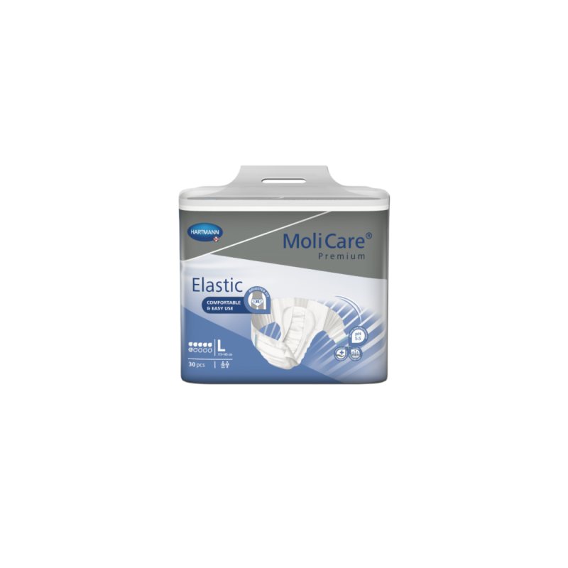 Sauskelnės MOLICARE Premium Elastic 6 lašai L N30