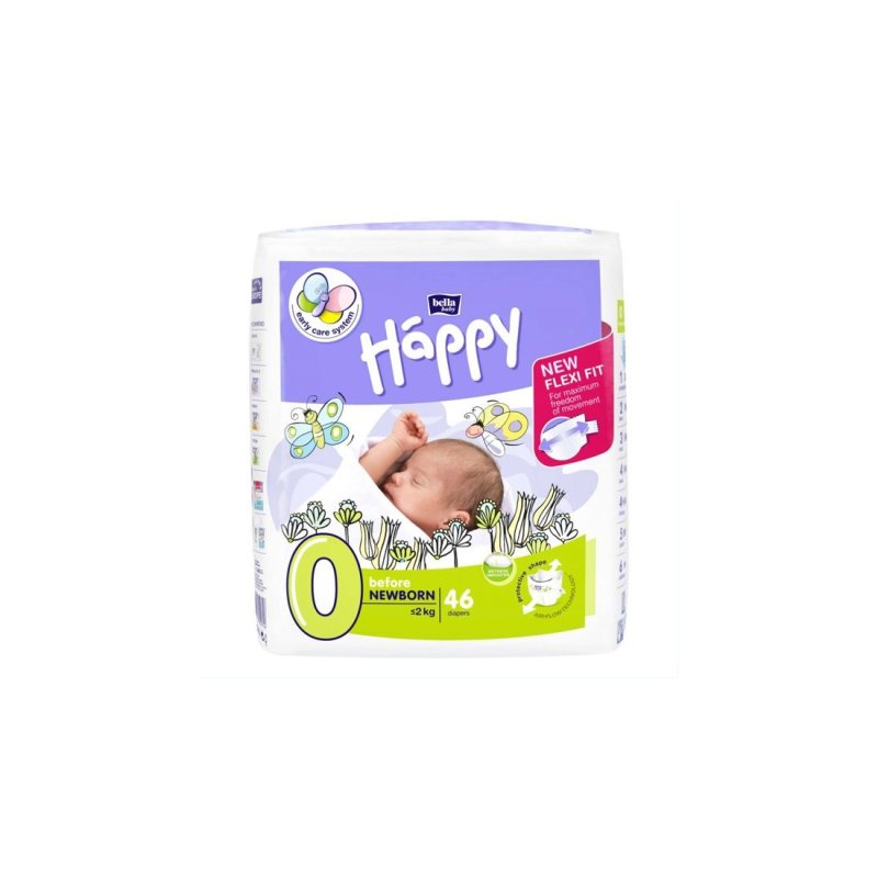 Sauskelnės vaik. HAPPY Before NewBorn (iki ) N46, 2 kg