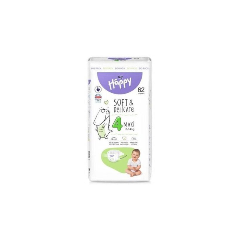 Sauskelnės vaik. HAPPY Maxi Nr.4 (8-) N62, 14 kg