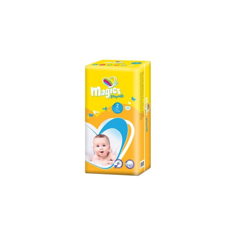 Sauskelnės vaik. MAGICS Easysoft Mini (4-) N60, 8 kg