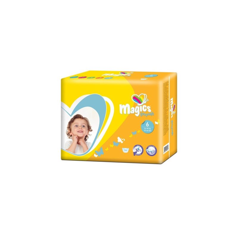 Sauskelnės vaik. MAGICS Easysoft Tubes XL (16-) N36, 30 kg