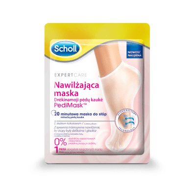Scholl drėkinamoji pėdų kaukė PediMask su kokosų aliejumi, 1 pora