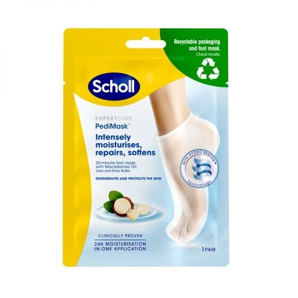 SCHOLL pėdų kaukė sausai odai su makadamijų aliejumi, 1 vnt
