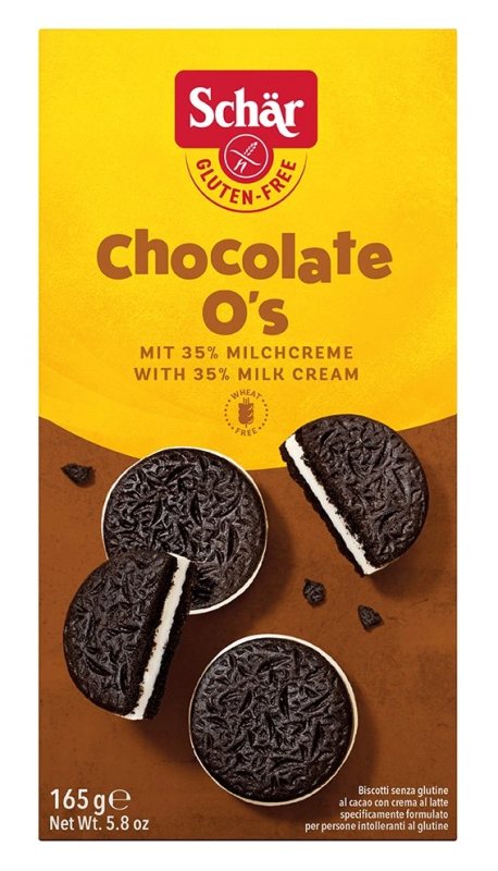 Schär CHOCOLATE O'S - sausainiai su vaniliniu pertepimu be glitimo, 165 g