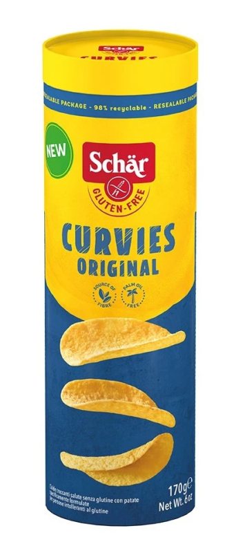 Schär CURVIES ORIGINAL – bulvių traškučiai be glitimo, 170 g