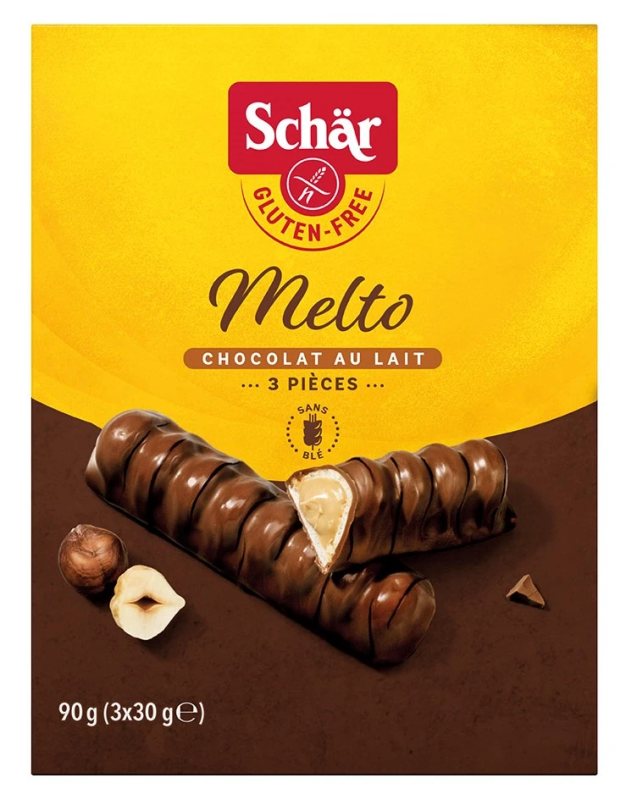Schär MELTO - šokoladinis batonėlis be glitimo, 90 g