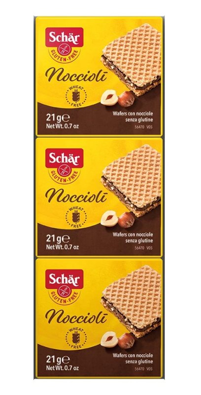Schär NOCCIOLI - vafliai su riešutų kremo pertepimu be glitimo, 63 g