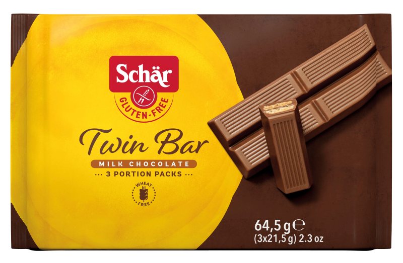 Schär TWIN BAR – vaflinis batonėlis be glitimo, 64.5 g
