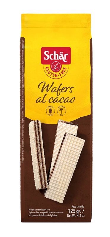 Schär WAFERS AL CACAO – vafliai su kakavos pertepimu be glitimo, 125 g