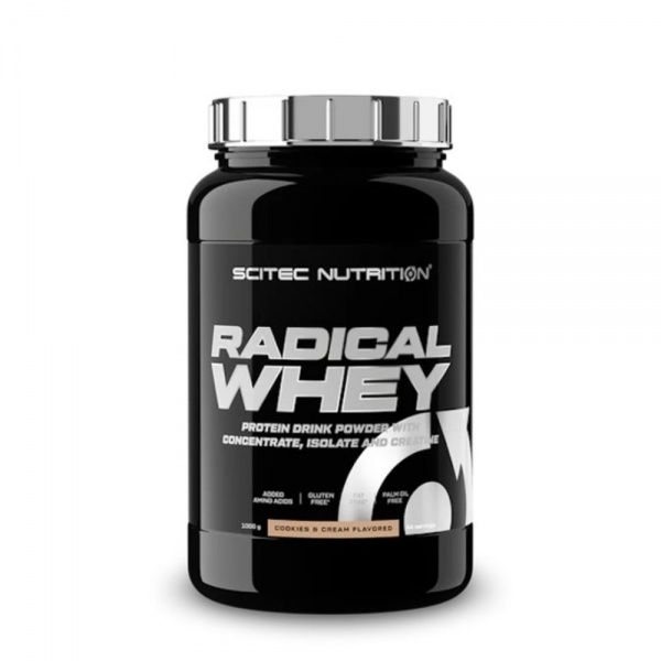 SCITEC išrūgų baltymai RADICAL WHEY, kreminių sausainių skonio, 1000 g