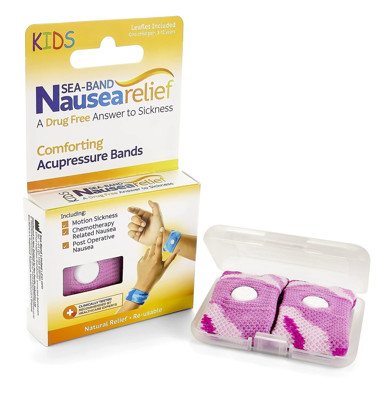 SEA-BAND, akupresūrinės apyrankės nuo pykinimo (vaikams, rausva), N2